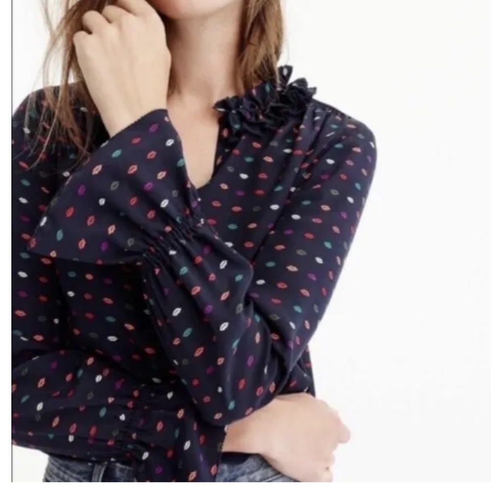 J crew silk blouse